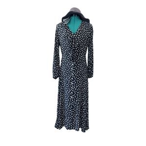 Mirae Paris heart print Midi dress black FR36
